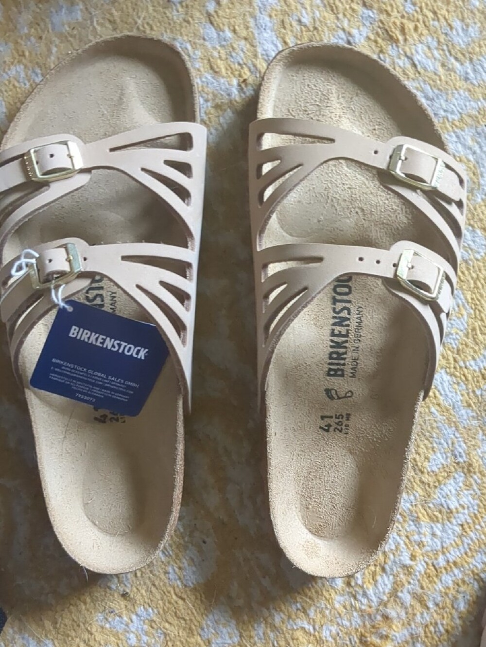 Birkenstock Granada Sandals NWT Women's EU 41 US 10 Narrow/Reg Taupe/Tan Leather - Picture 3 of 5